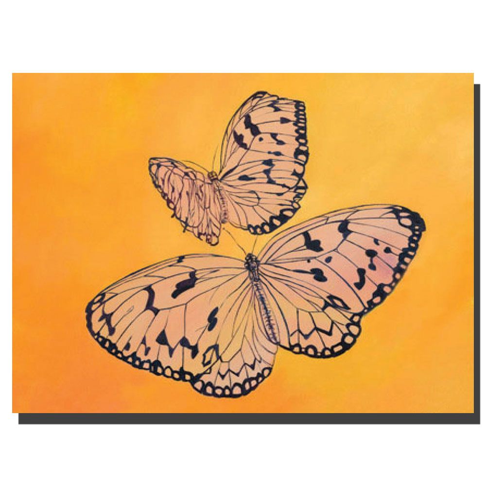 Trademark Global 14x19 inches "Two Butterflies" by Rickey Lewis