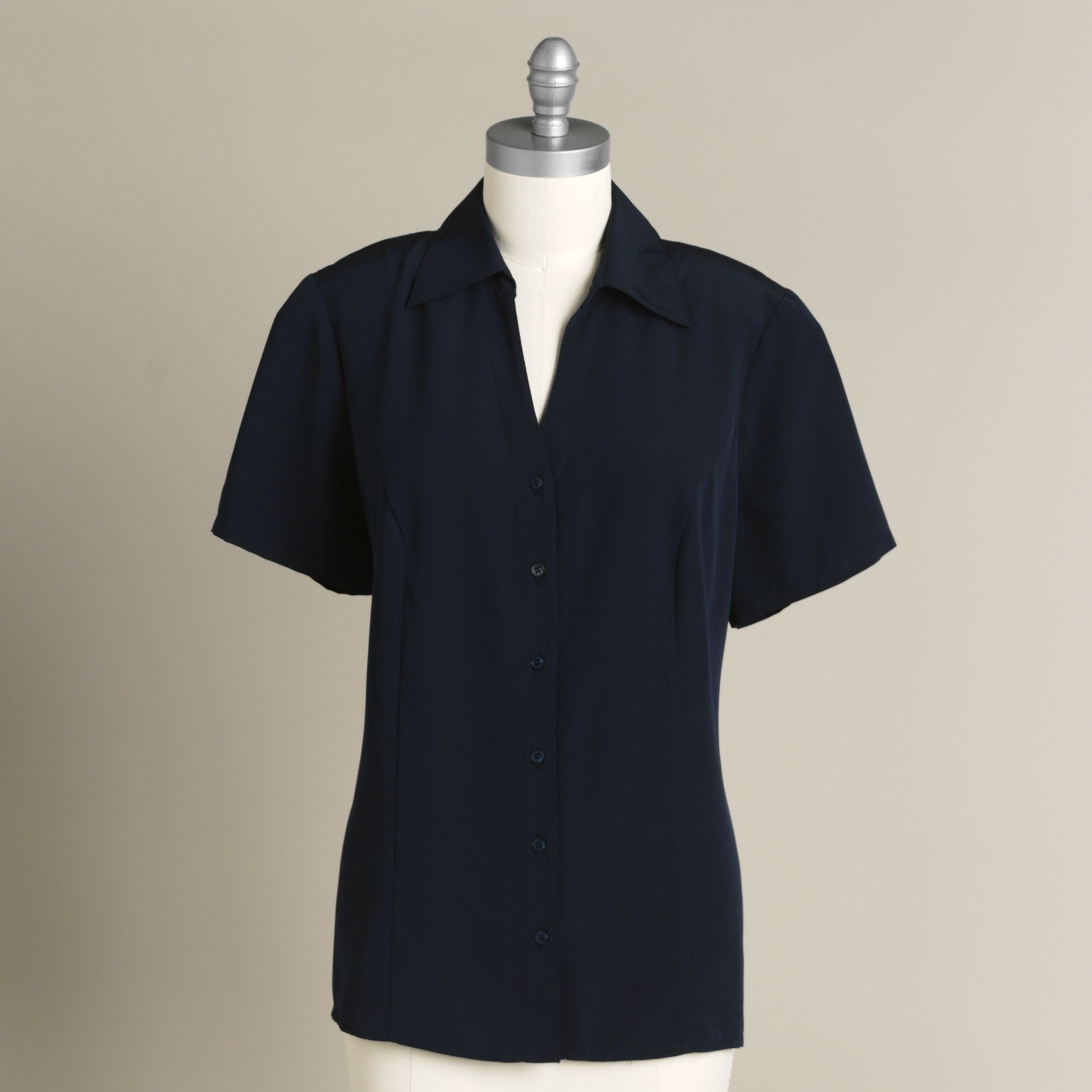 Fred David Women&#39;s Plus Short Sleeve Poly Camp Shirt