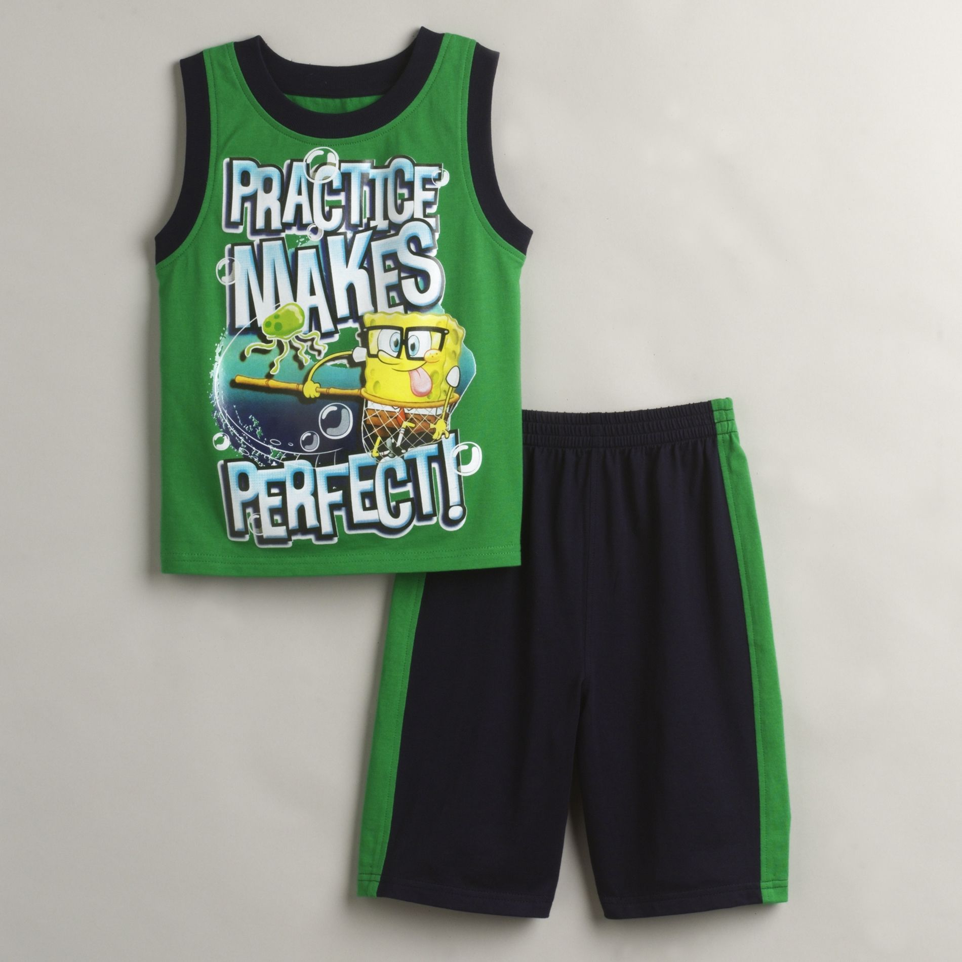 Nickelodeon Boy's 2-Piece Practice Muscle Tee and Shorts