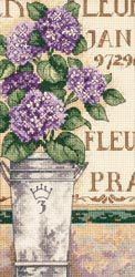 Dimensions Gold Collection Petite Hydrangea Floral Counted Cross Stitch-4"X8"
