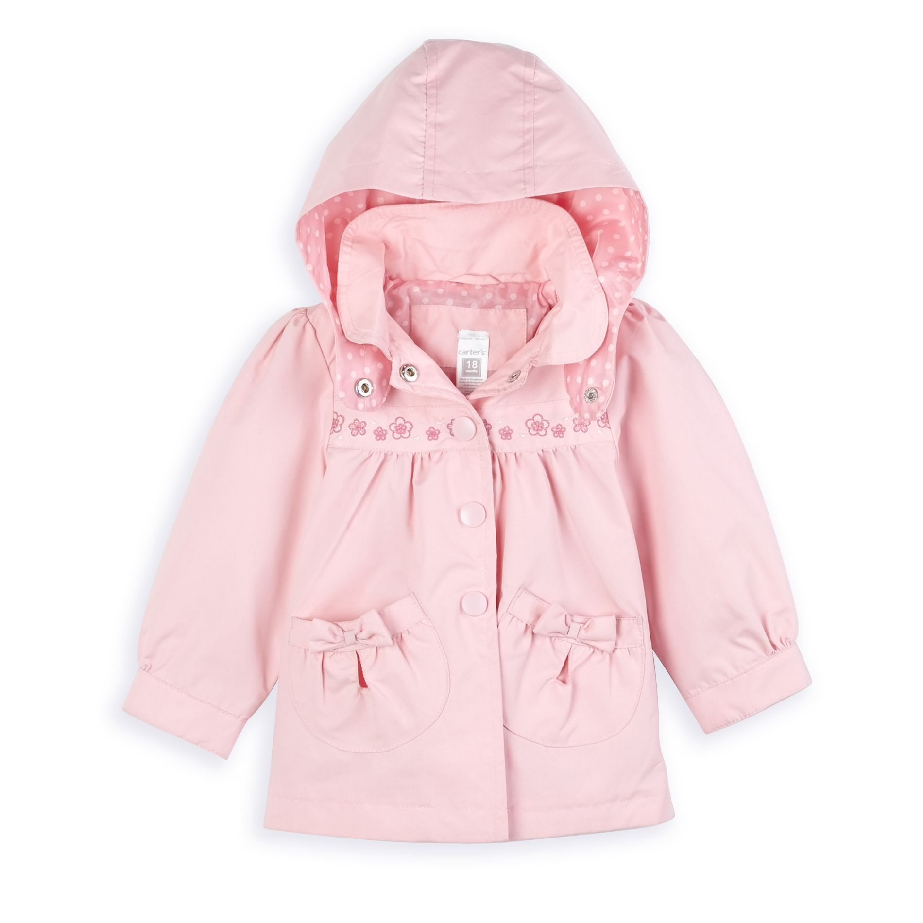 Carter's Toddler Girl&#39;s Embroidered Dressy Coat with Hood