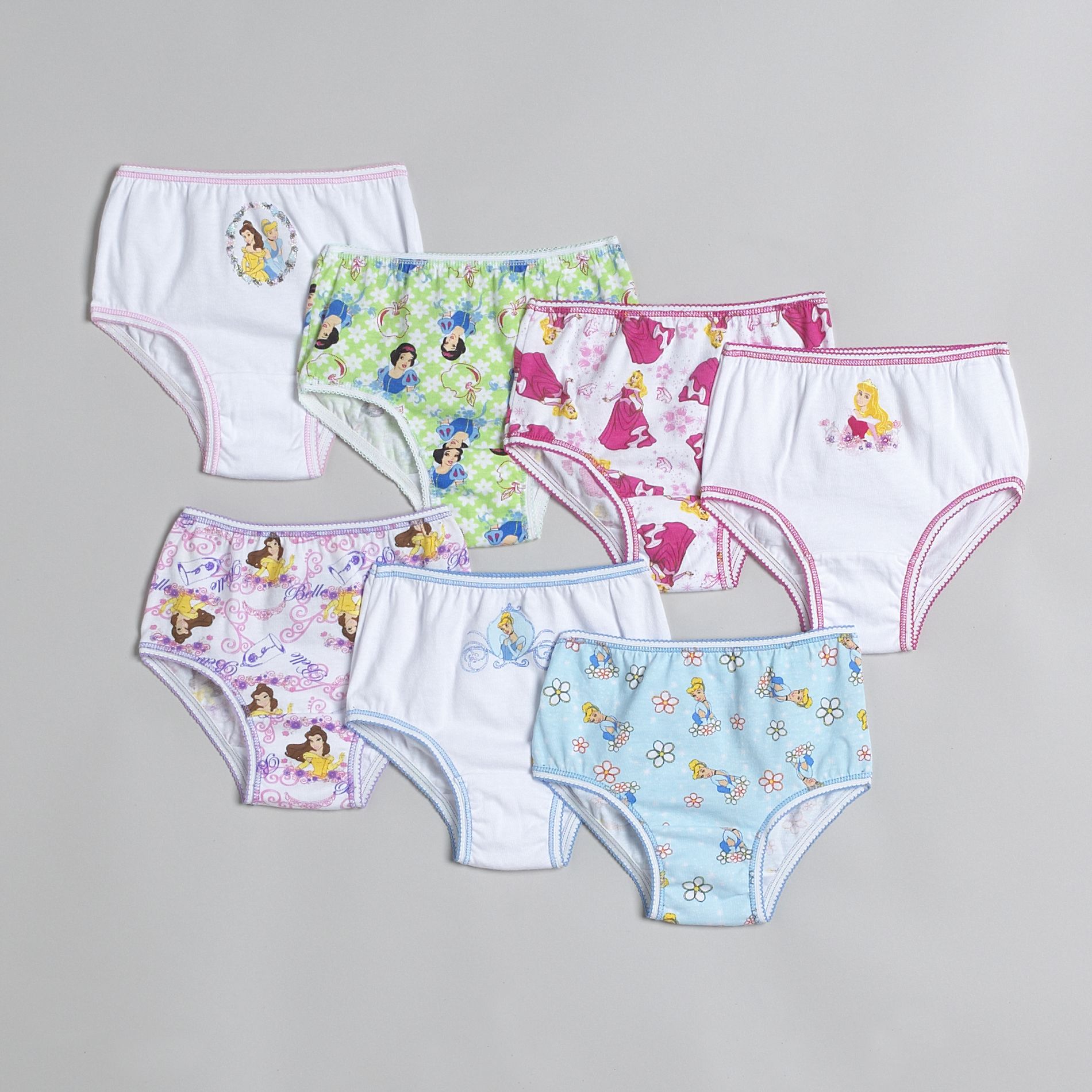 Disney Toddler Girl's 7 Pair Panty Pack