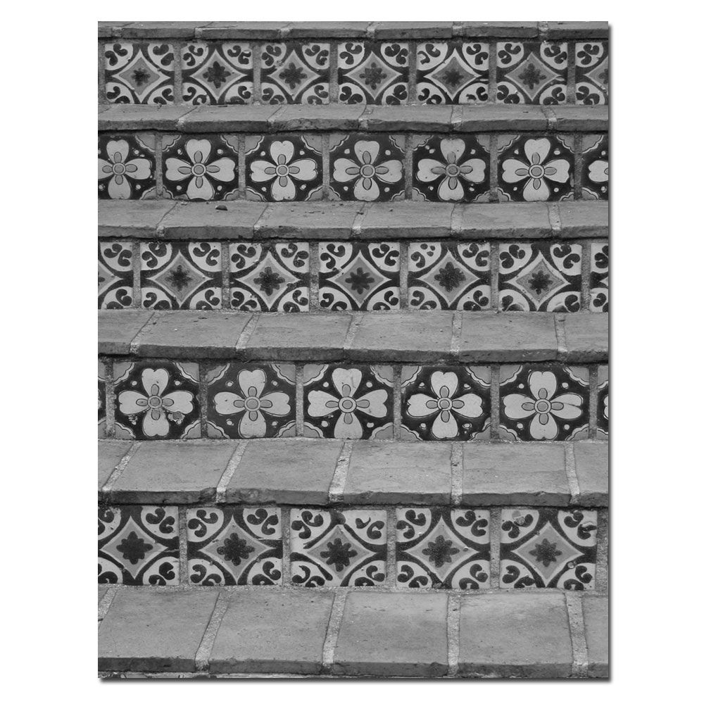 Trademark Global 14x18 inches "Black and White Tiles" by Patty Tuggle 14x18 inches