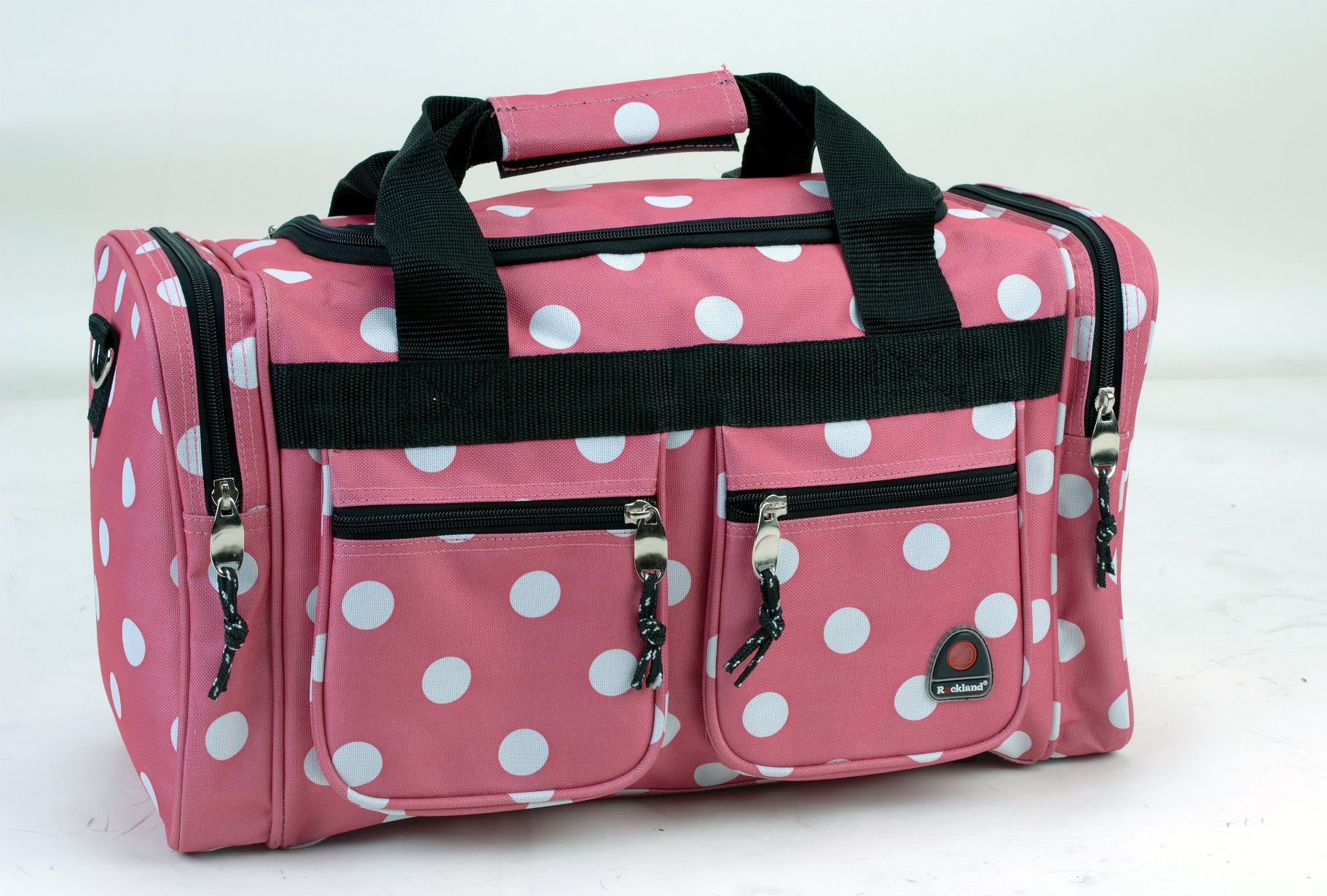 Rockland Fox Luggage 19&#034; Tote Bag, Pink Dots