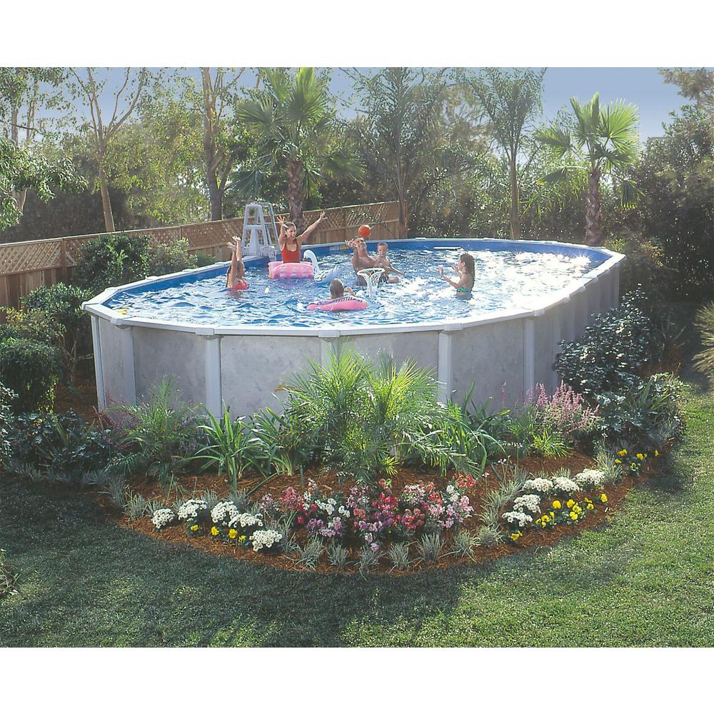 GSM 12' x 24' Oval Vero Beach Above-Ground Swimming Pool Package