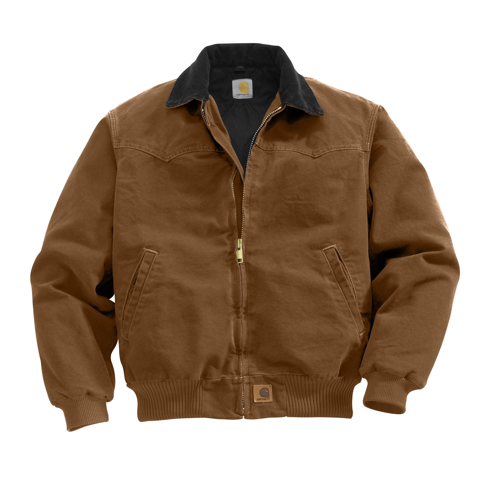 Carhartt Men's Sandstone Santa Fe Jacket/Quilted- Flannel Lined | Shop ...