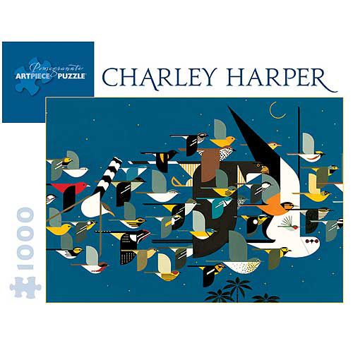 Pomegranate Communications, Inc. Charley Harper Mystery of the Missing Migrants Puzzle: 1000 Pcs