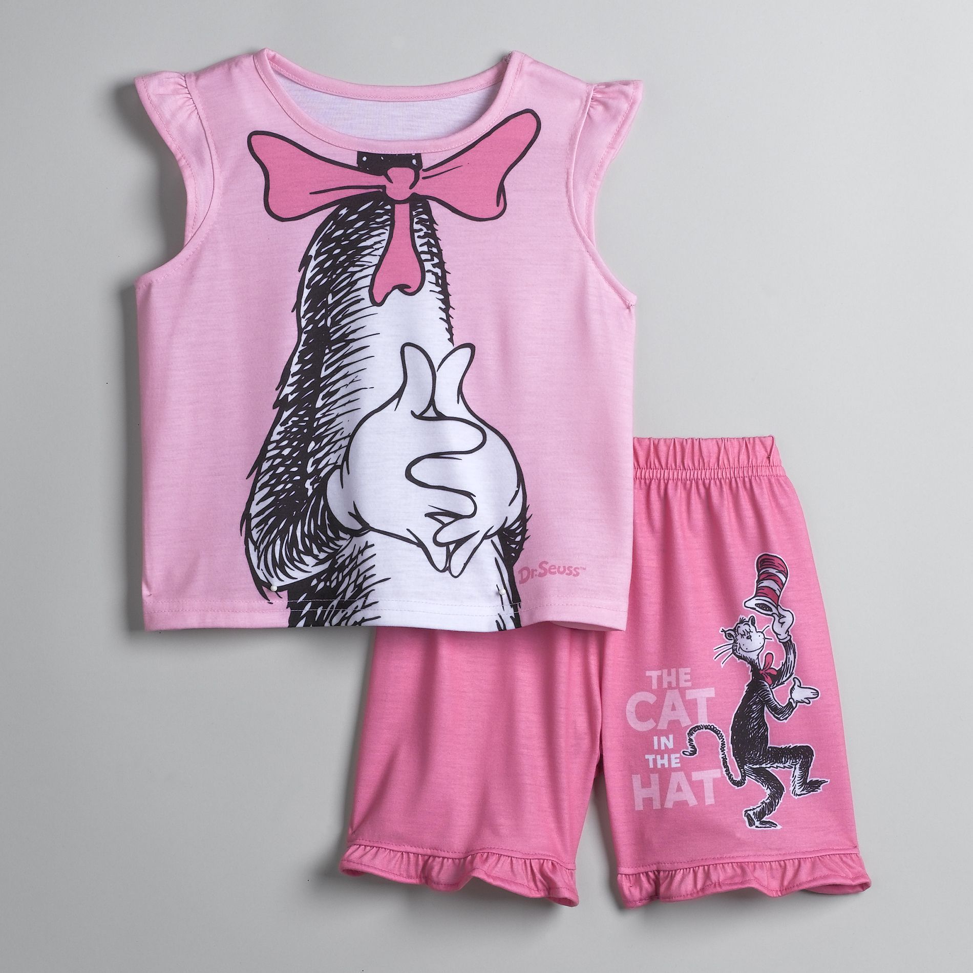 Dr. Seuss Toddler Girl&#39;s The Cat In The Hat Short Pajamas