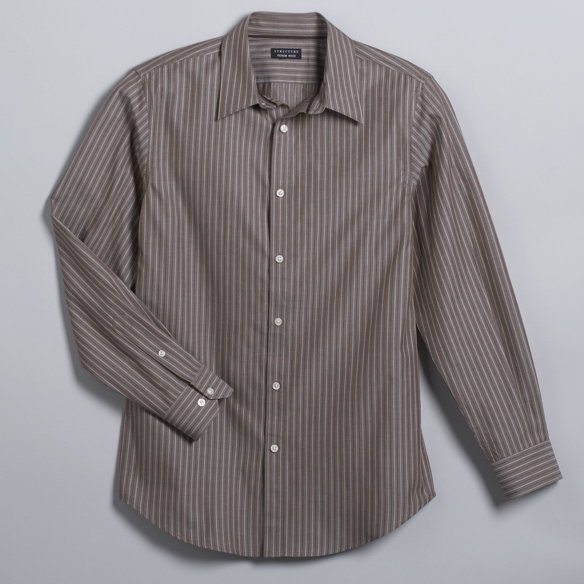 Structure Long Sleeve Dressy Woven Shirt