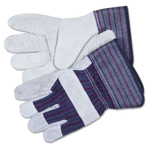 MCR Safety Men's Split Leather Palm Gloves