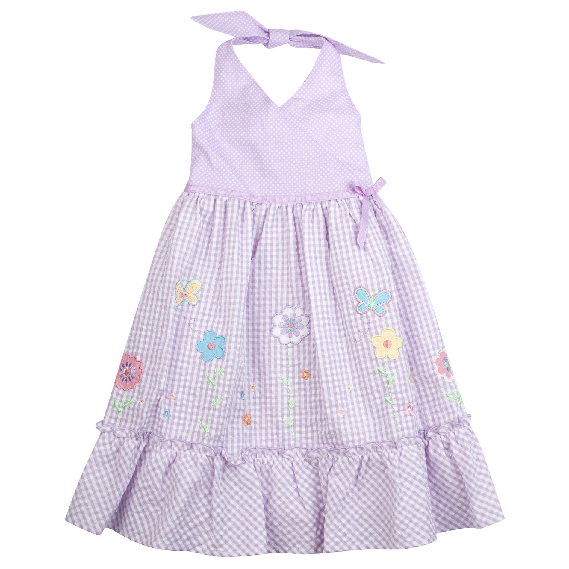 Youngland Girl&#39;s 4-6x Halter Dress with Flowers