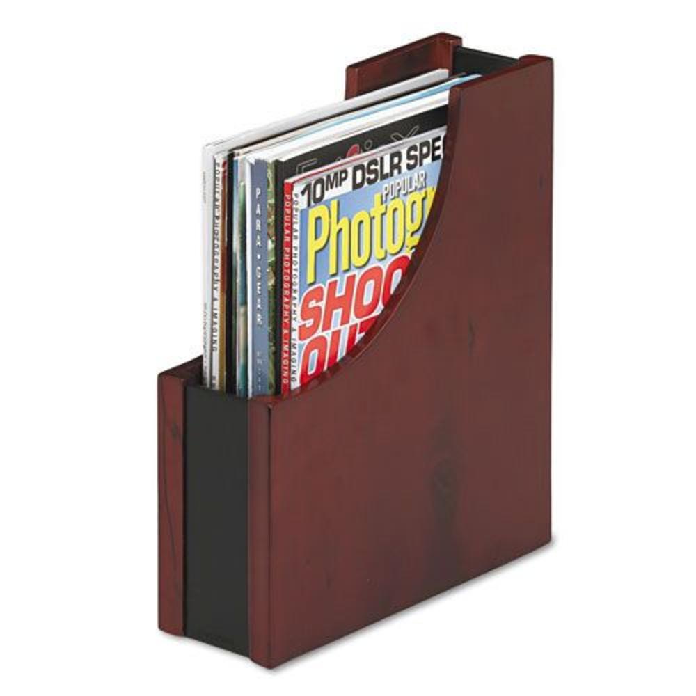 Rolodex ROL81768 Eldon Wood And Faux Leather Magazine File