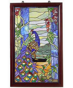 Warehouse of Tiffany Tiffany-style Peacock  Window Panel