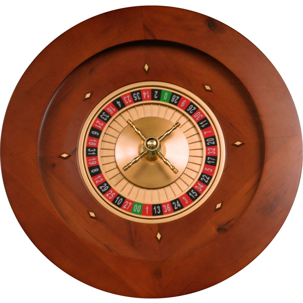 Trademark Deluxe Wooden Roulette Wheel - 19.5 inch