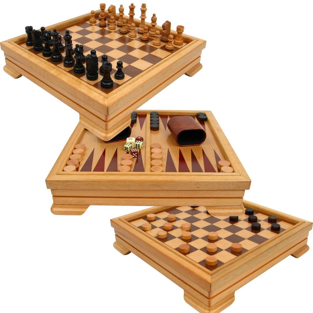Trademark Global Deluxe 7-in-1 Game Set - Chess - Backgammon etc
