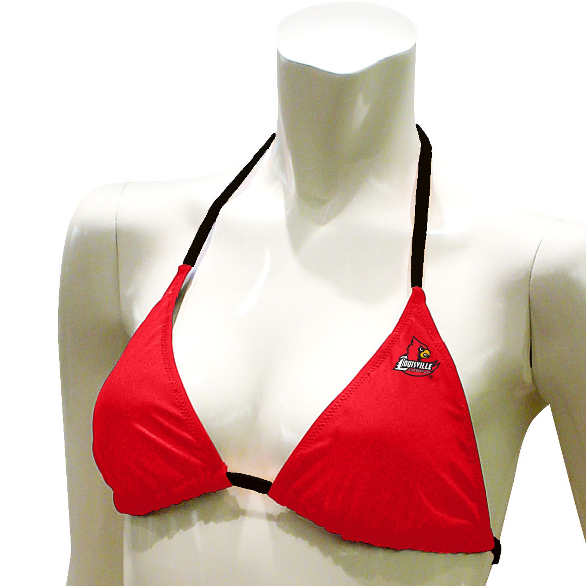 NCAA Women&#39;s Solid University of Louisville Cardinals Swimwear Bikini Top
