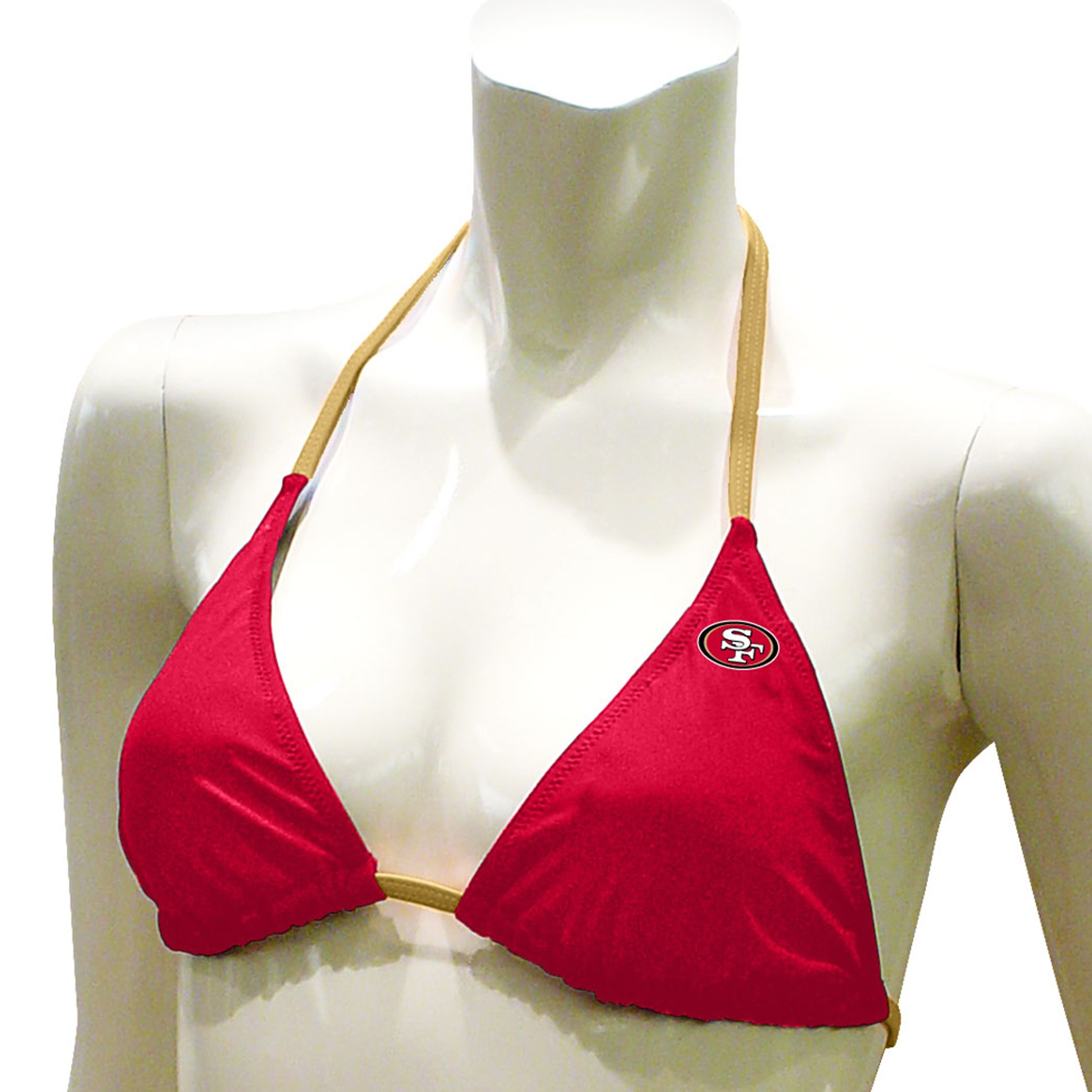 NFL Women&#39;s Solid San Francisco 49 ERS Swimwear Bikini Tops