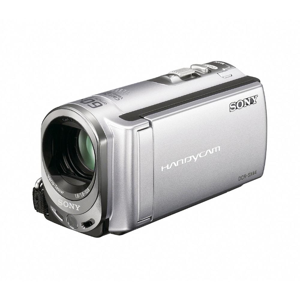 Sony DCRSX44 Handycam® 60X Optical Zoom 2.7 in. 4GB Flash Memory LCD Camcorder - Silver