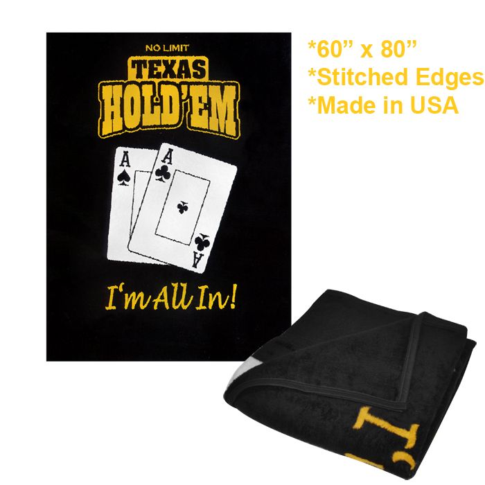 Trademark Texas Holdem Blanket - 60 inch x 80 inch