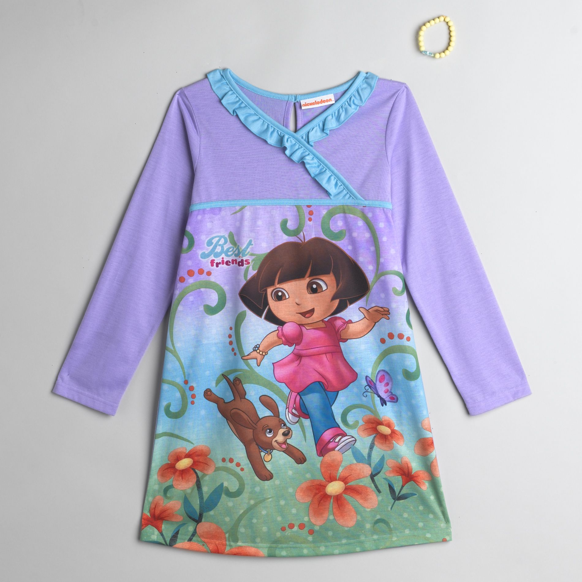 Dora The Explorer Girl&#39;s Best Friends Long Sleeve Sleep Gown