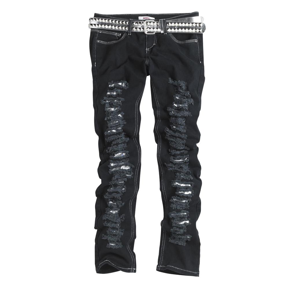 Bongo Junior&#39;s Plus Slasher Legging Jeans with Studded Belt