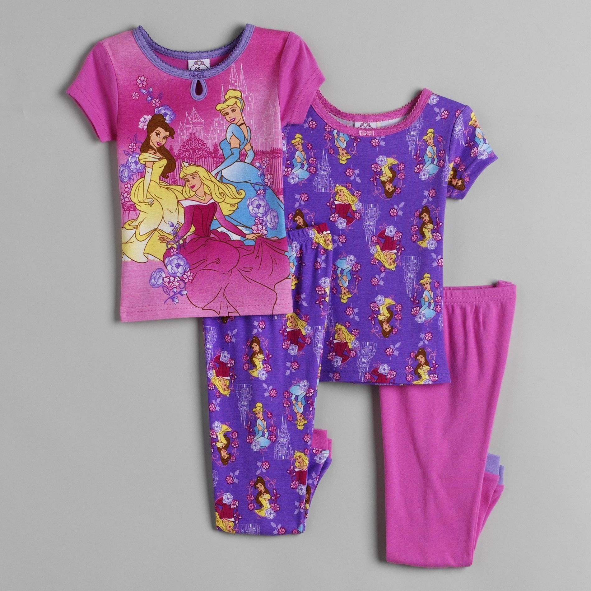 Disney Infant Girl&#39;s 2&#45;Pack Short Sleeve Portraits Pajamas