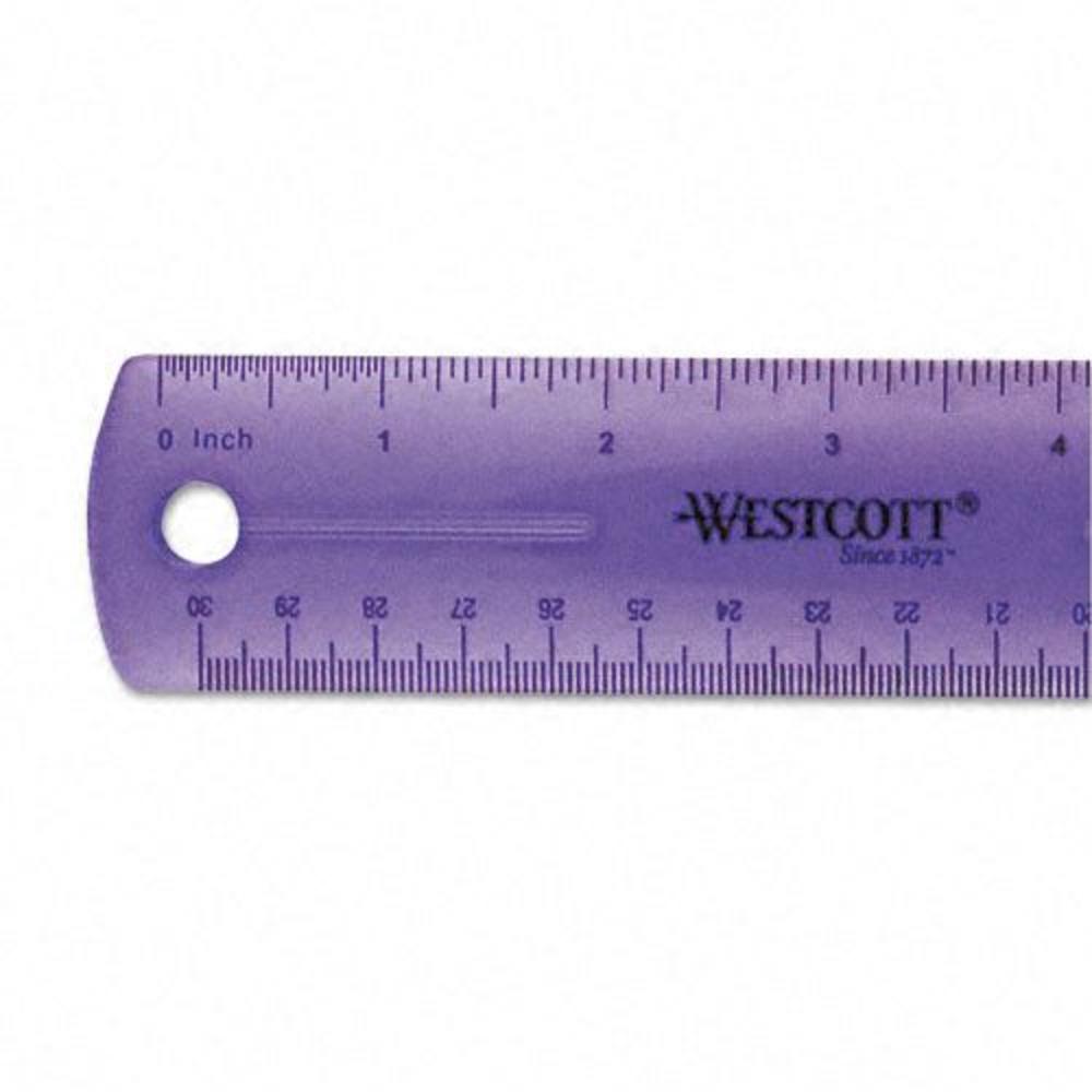 Westcott ACM12975 12" Jeweltone Plastic Ruler