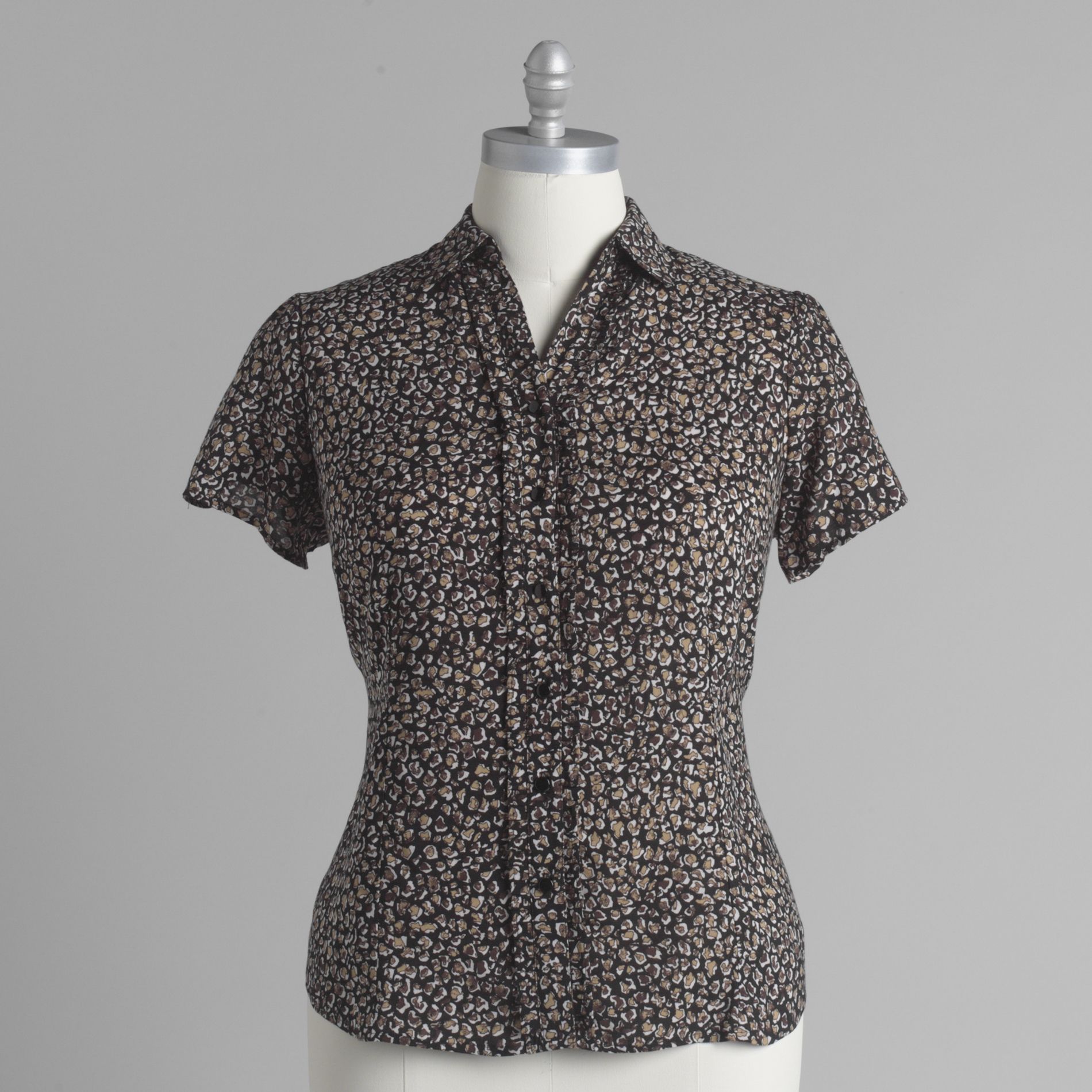 Sag Harbor Women&#39;s Short Sleeve Camp Shirt - Plus