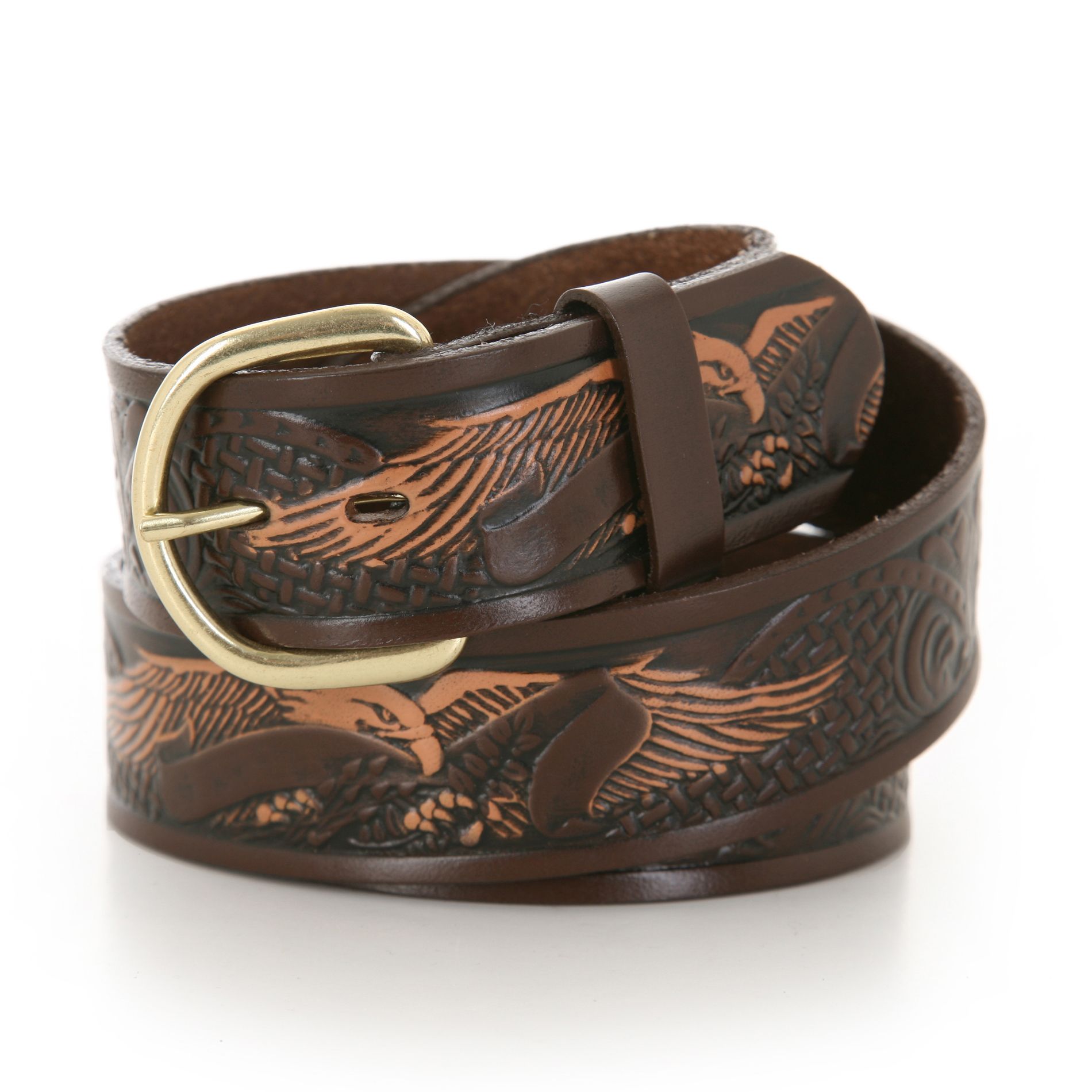 Wrangler Men&#39;s Big & Tall Hand Painted Belt with Eagle Emboss
