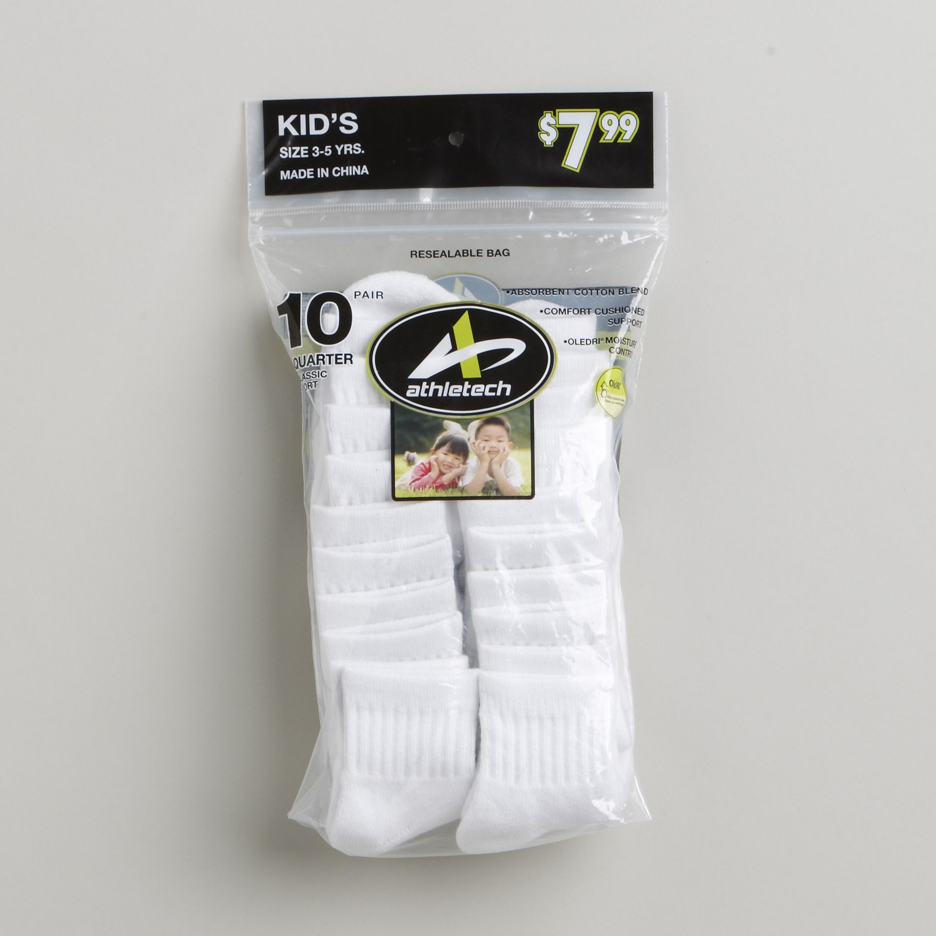 Athletech Kids Quarter Socks