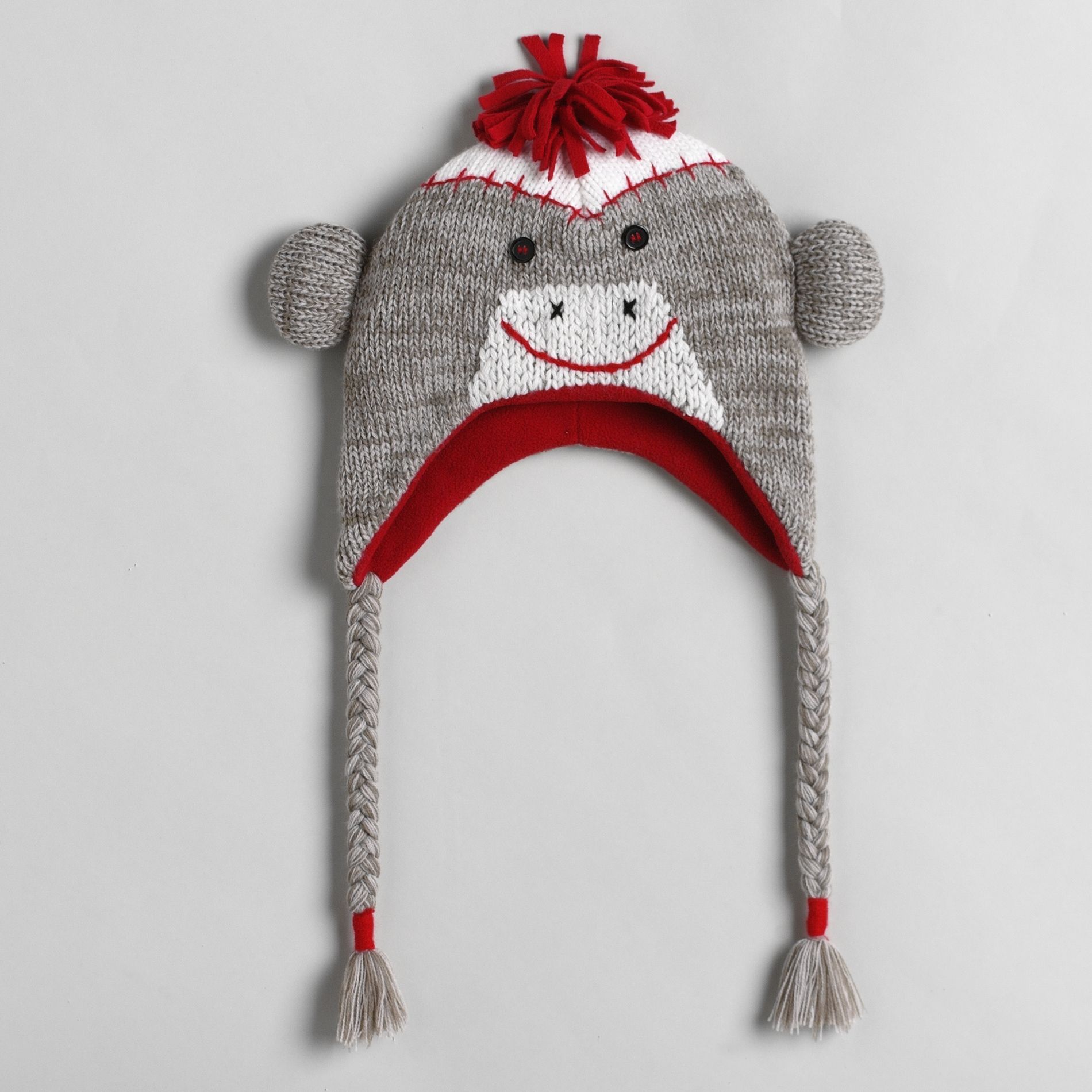 Critter Collections Sock Monkey Knit Hat