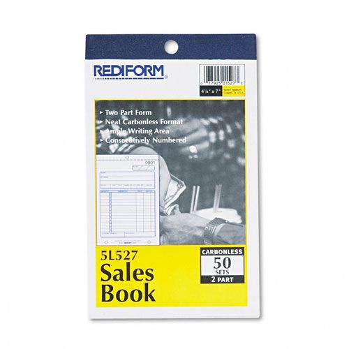 Rediform RED5L527 Carbonless Sales Form, 4-1/4 x 6 3/8, 50 Sets/Book