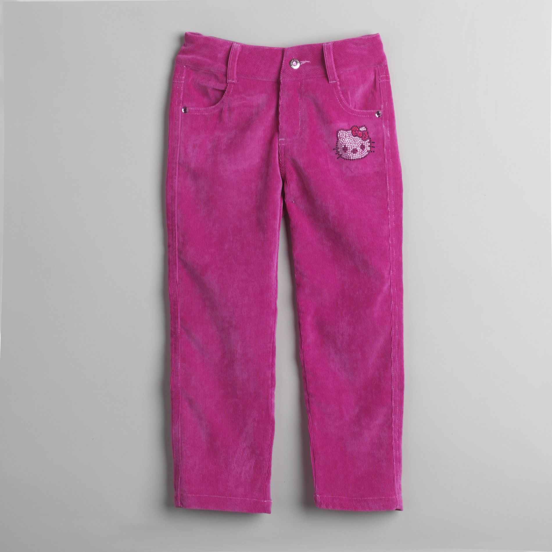 Hello Kitty Girl&#39;s 4-6x Corduroy Pants with Rhinestone Kitty