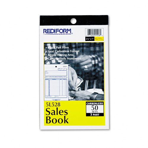 Rediform RED5L528 Carbonless Sales Form, 4-1/4 x 6 3/8, 50 Sets