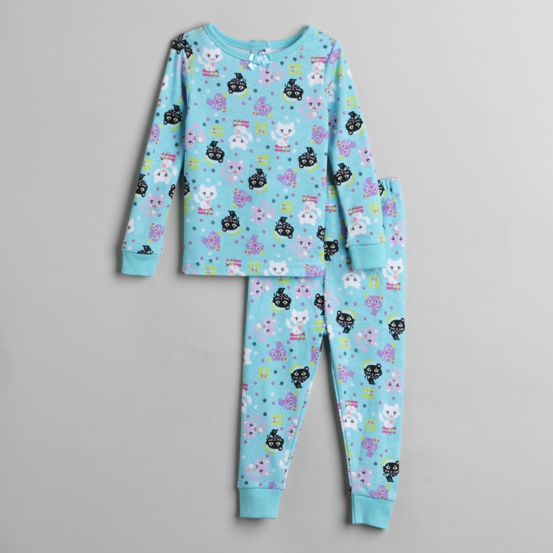 Joe Boxer Toddler Girl&#39;s Cat Print Pajamas