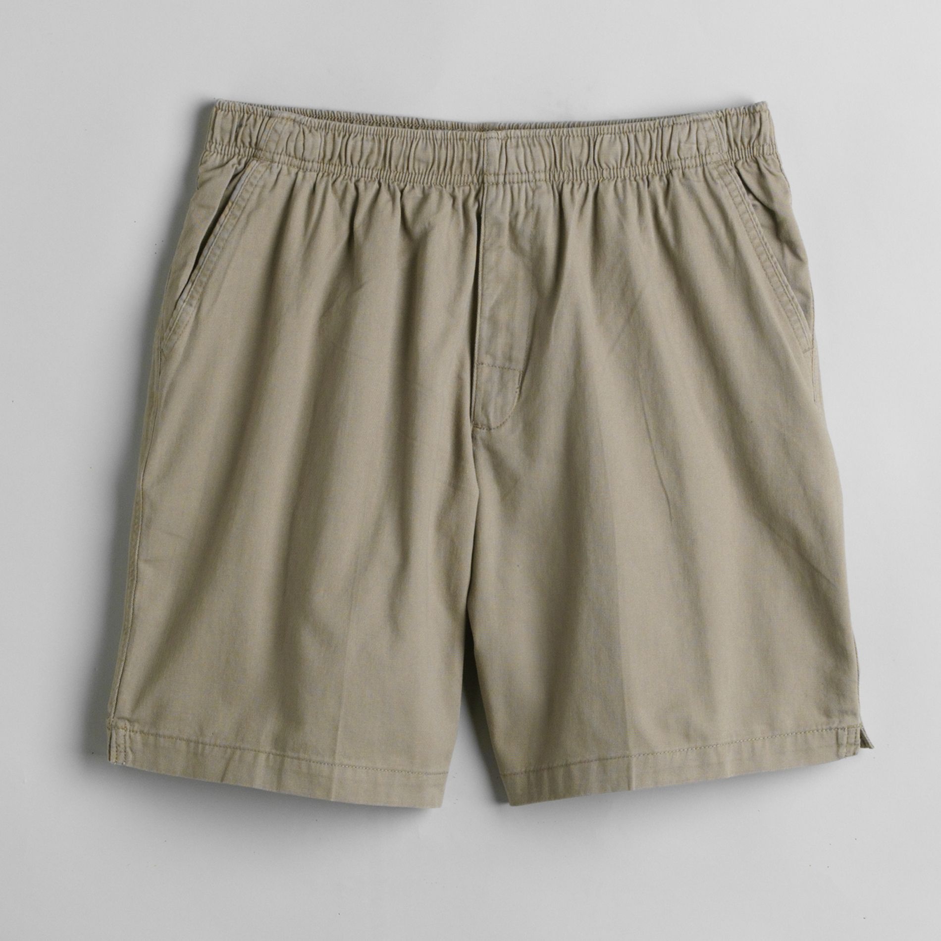 Basic Editions Men's Solid Twill Pull-On Shorts