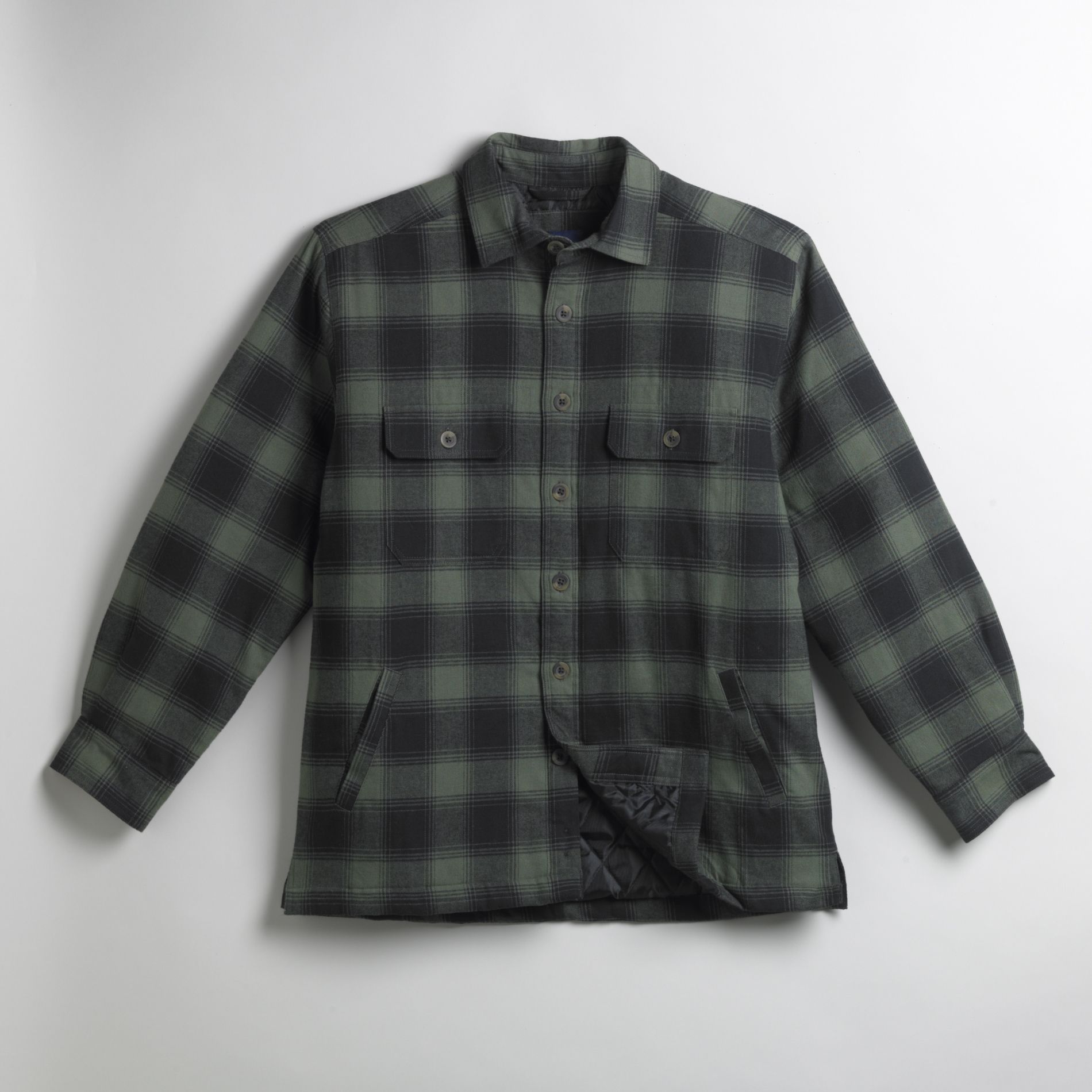 Basic Editions Men&#39;s Plaid Flannel Jacket