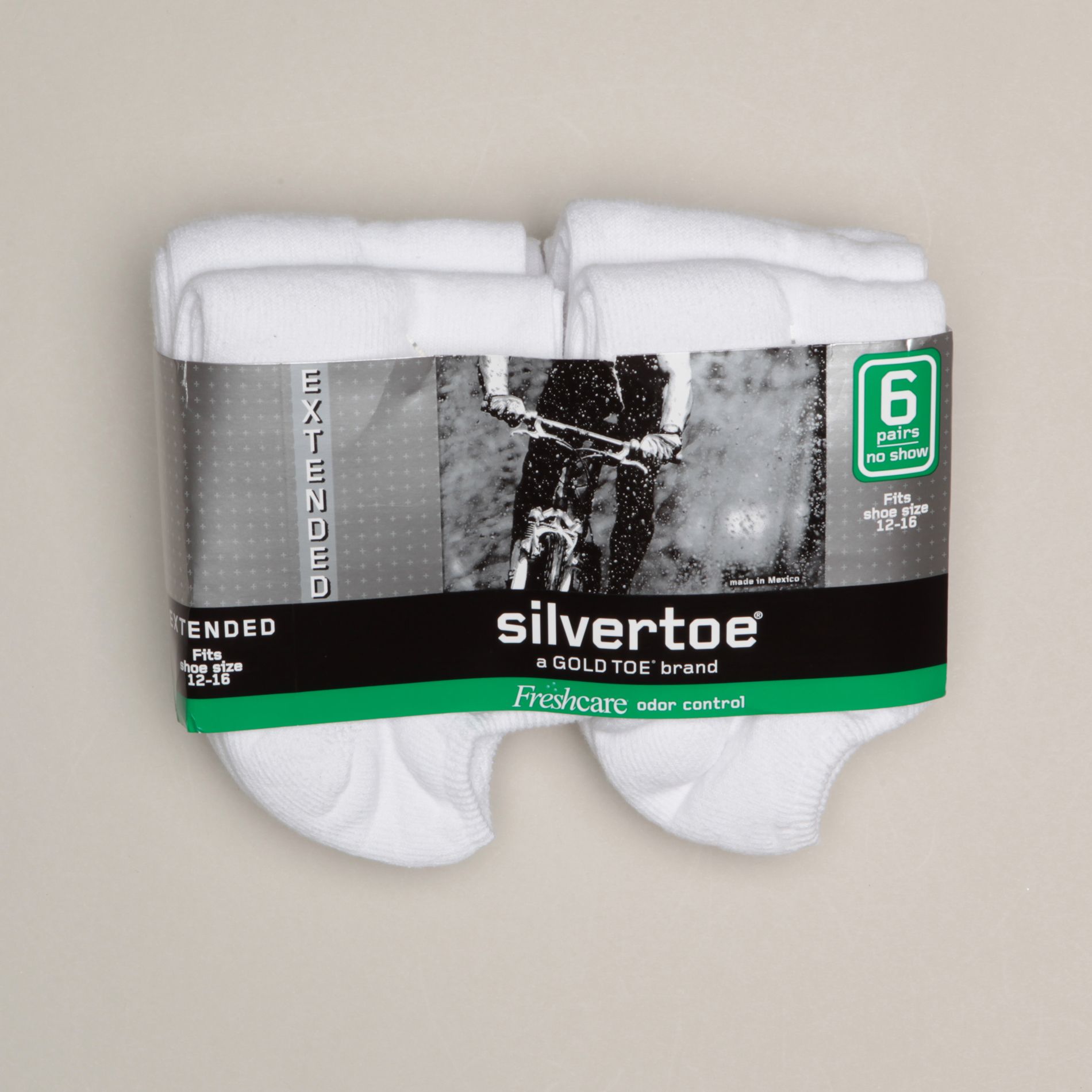 Silvertoe Men&#39;s 6-Pack No Show Sock