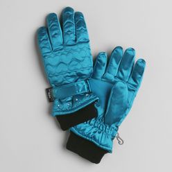Canyon River Blues Girls Blue Hearts Snow & Ski Gloves Thinsulate Lined with Rhinestones