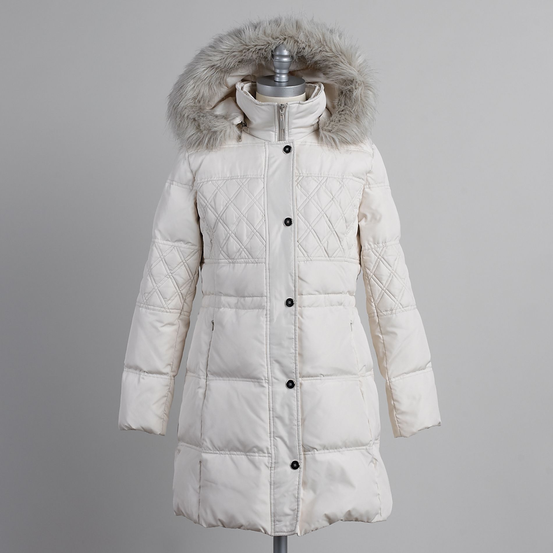 Donatella Women&#39;s Fur Trimmed Hood Down Jacket