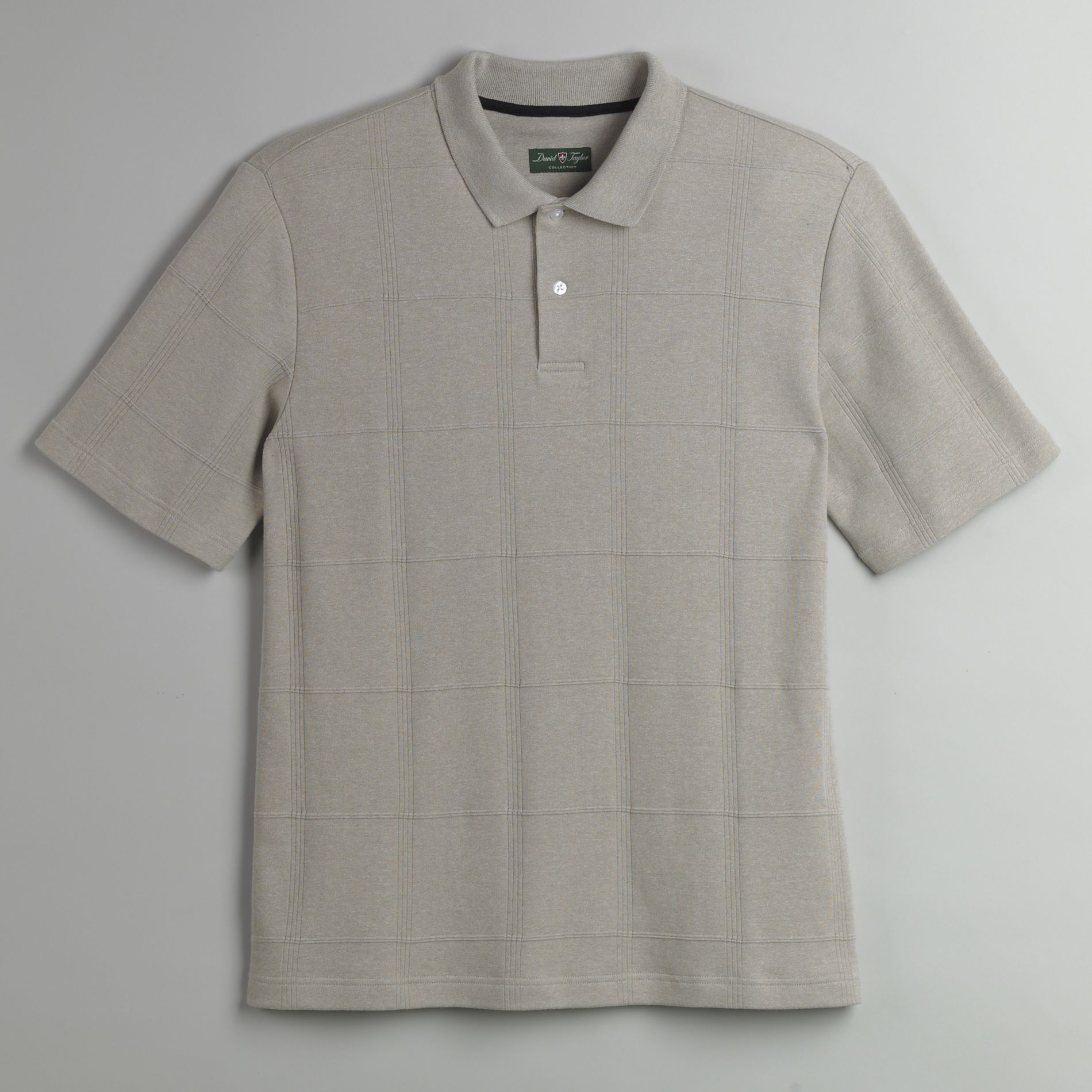David Taylor Collection Men's Short Sleeve Drop Needle Rib Polo Shirt