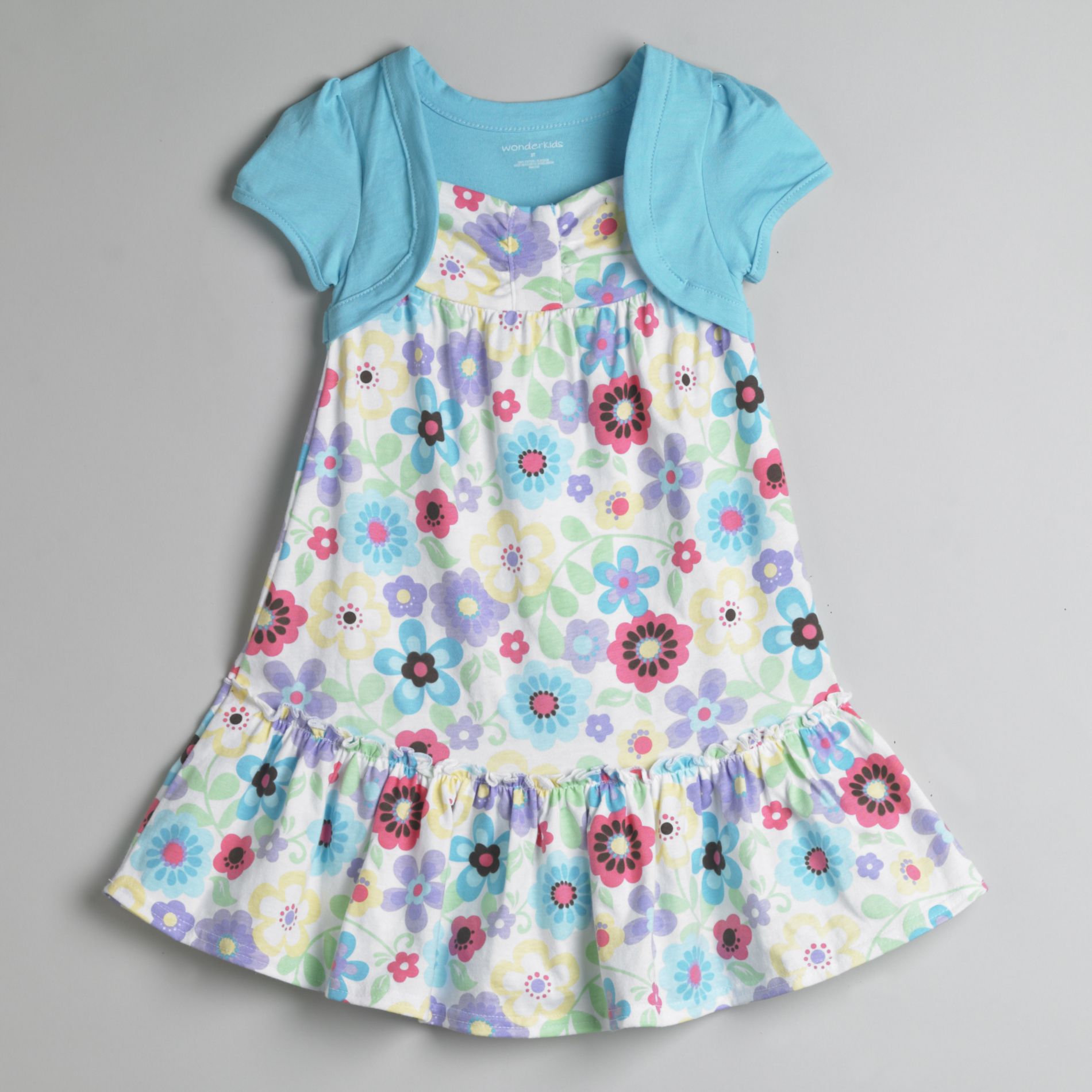 WonderKids Infant & Toddler Girl&#39;s Flower Print Shrug Dress
