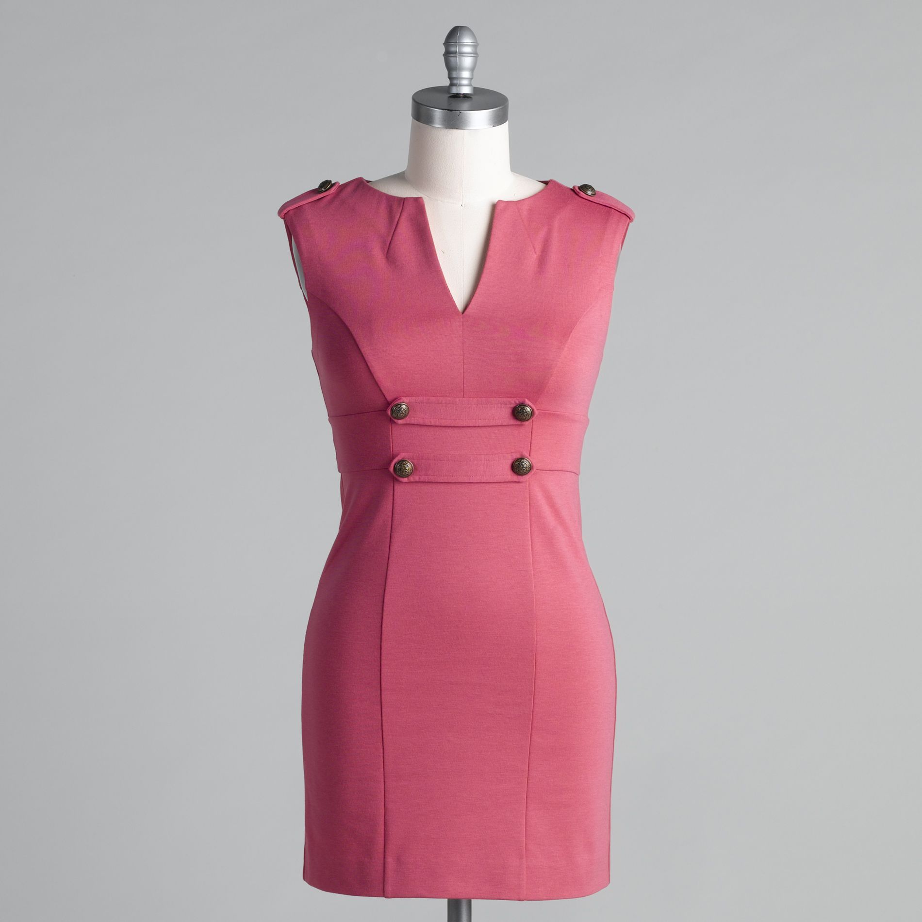 Attention Women&#39;s Military Front Sheath Dress