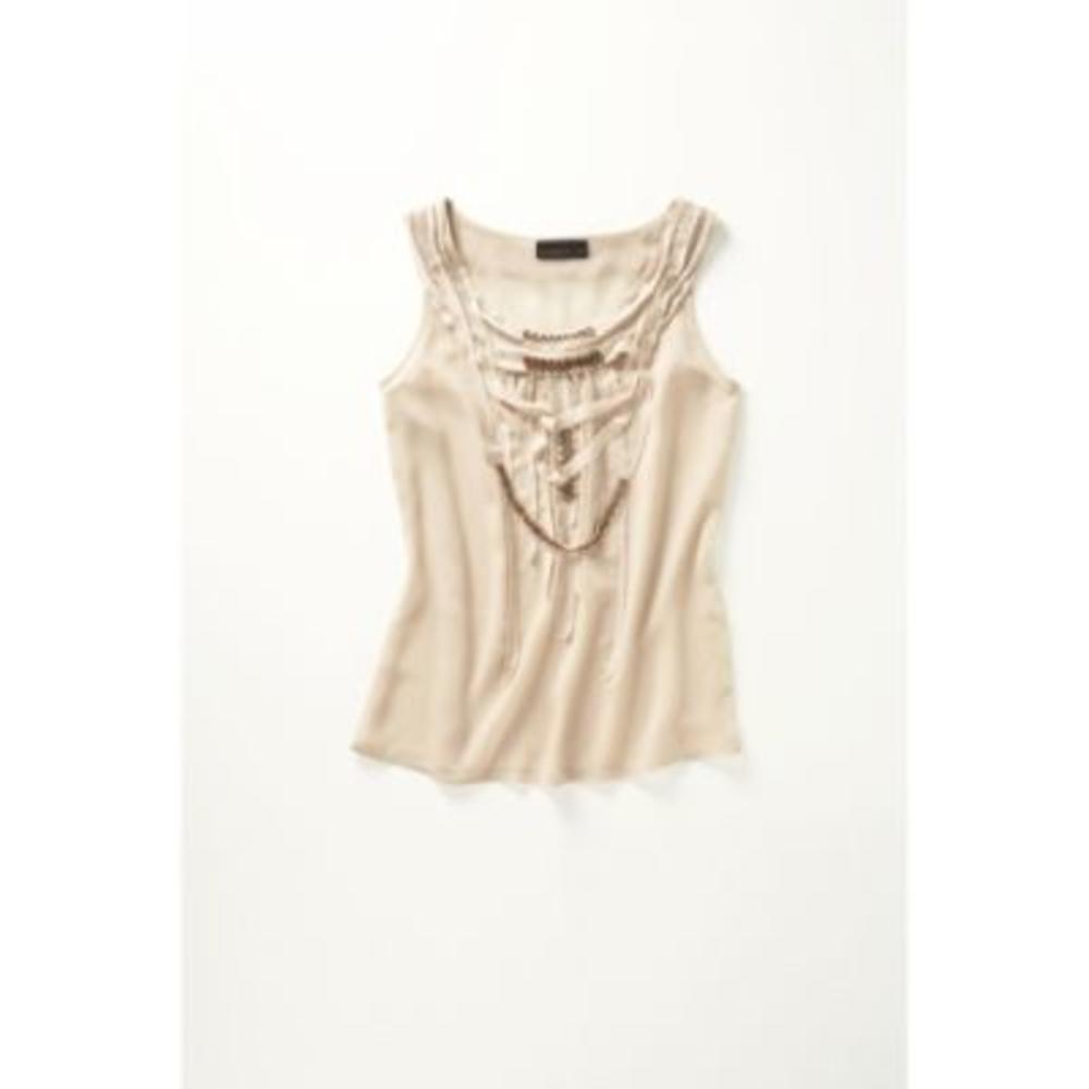 Attention Women&#39;s Necklace Beaded Shell Top