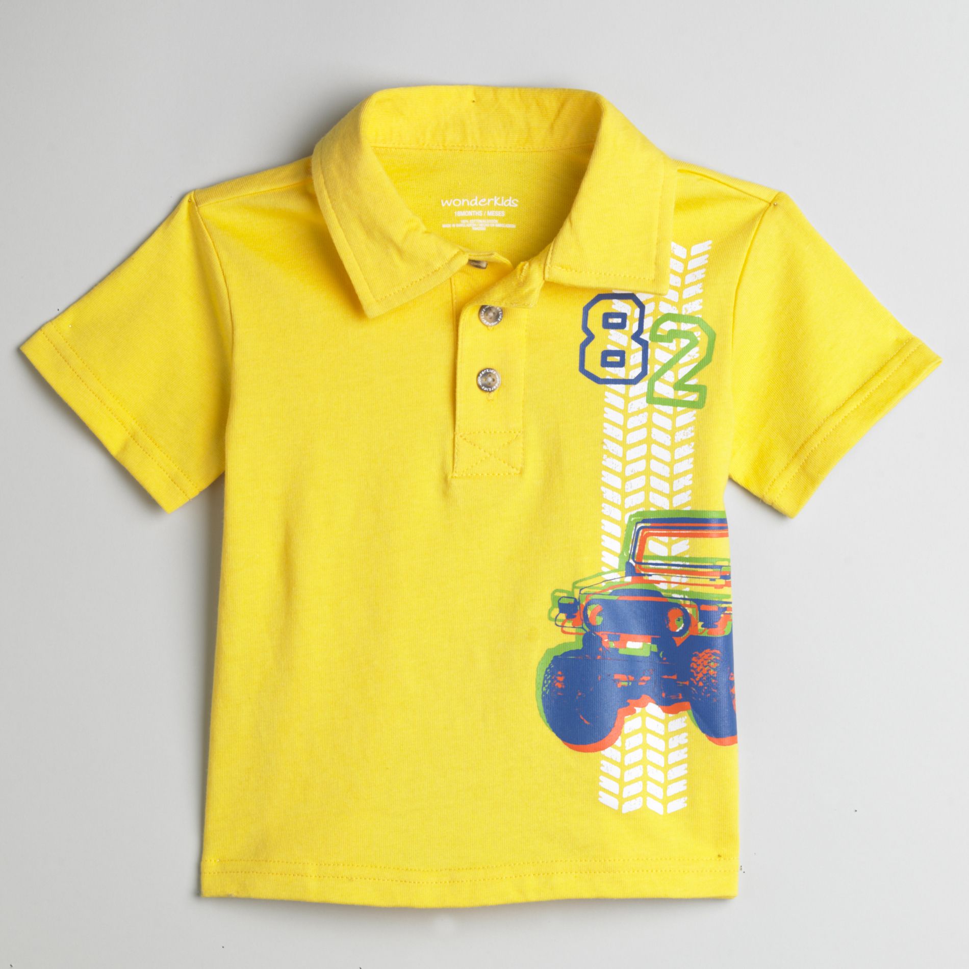WonderKids Infant & Toddler Boy&#39;s Skid Marks Graphic Polo Shirt