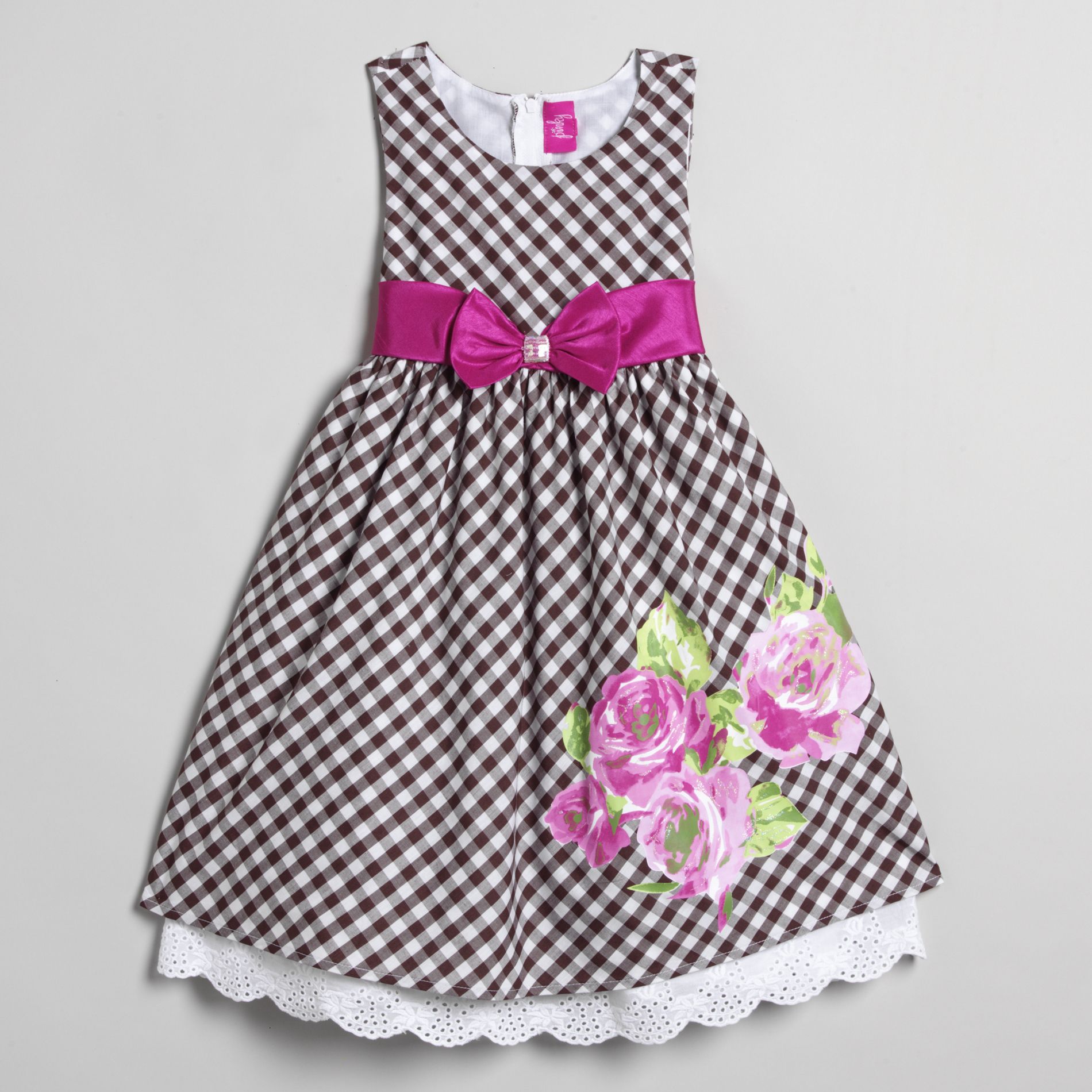 Pinky Girl#39;s 4-6X Sleeveless Check Party Dress