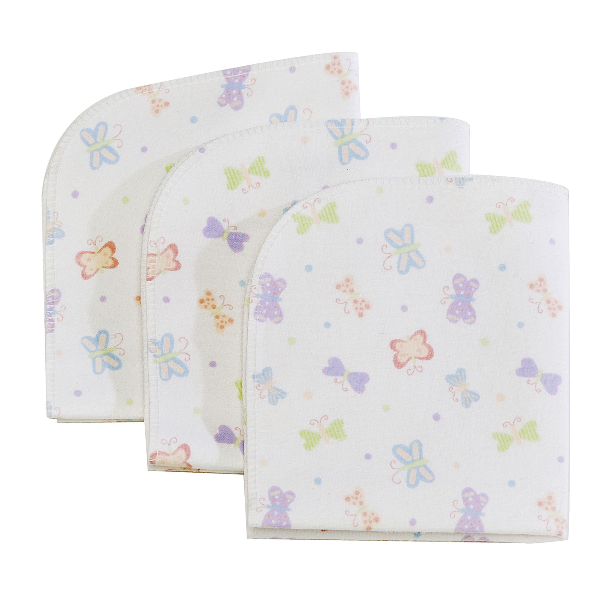 Carter's KeepMeDry 3 Pack Flannel Lap Pad12"X13.5"Butterfly