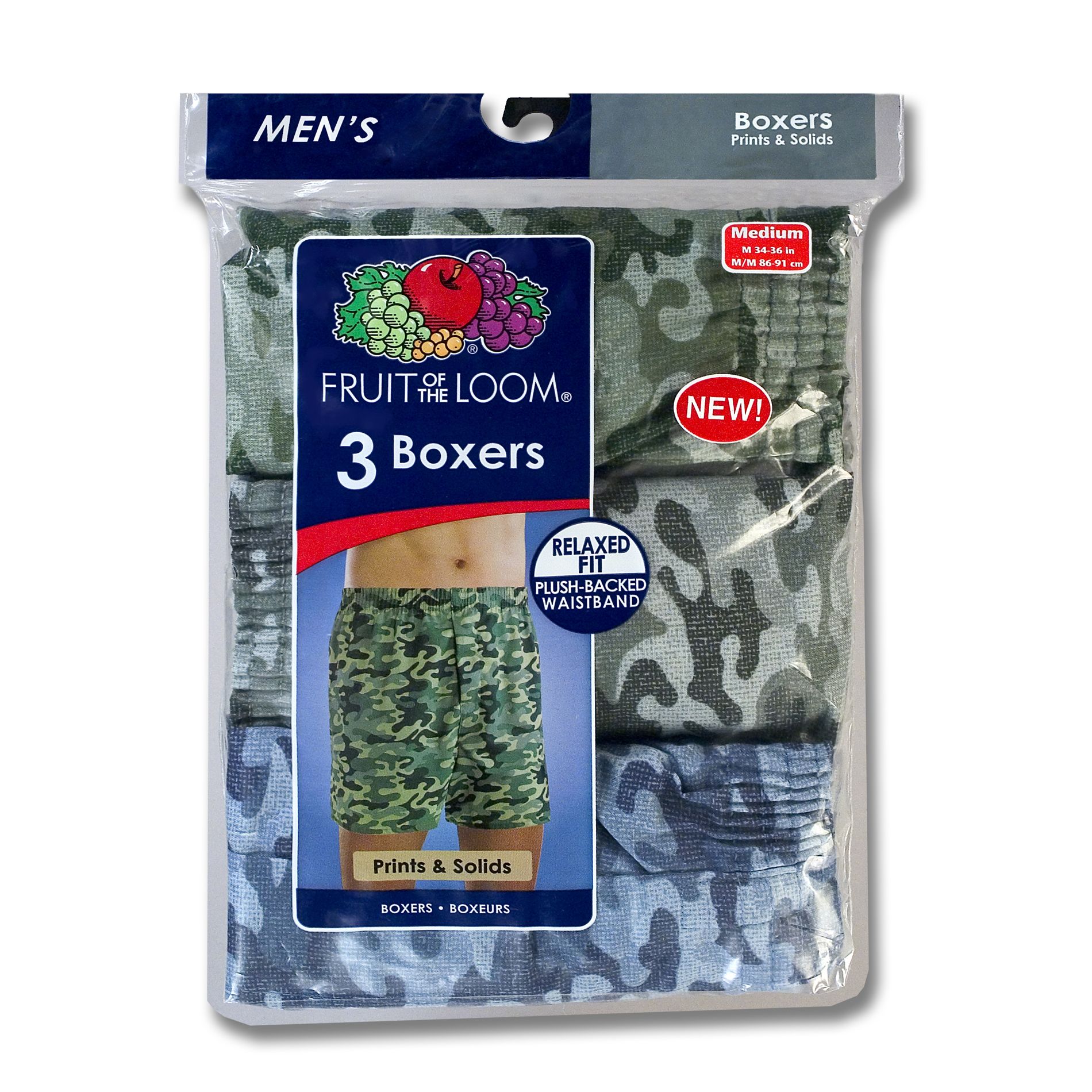 Fruit of the Loom Men&#39;s Camouflage Boxers &#45; Assorted 3-Pack