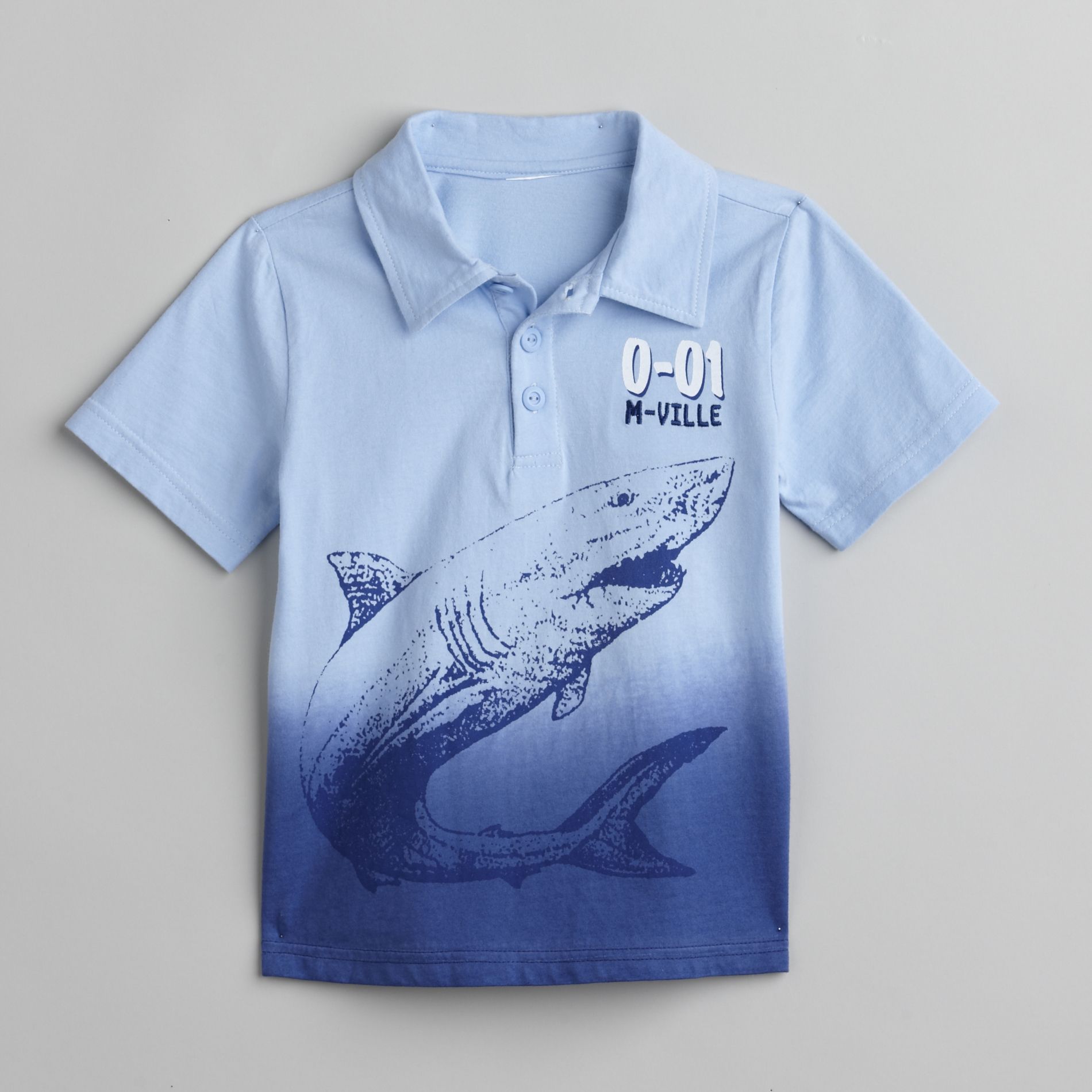 Miniville Toddler Boy&#39;s Ombre Shark Polo Shirt