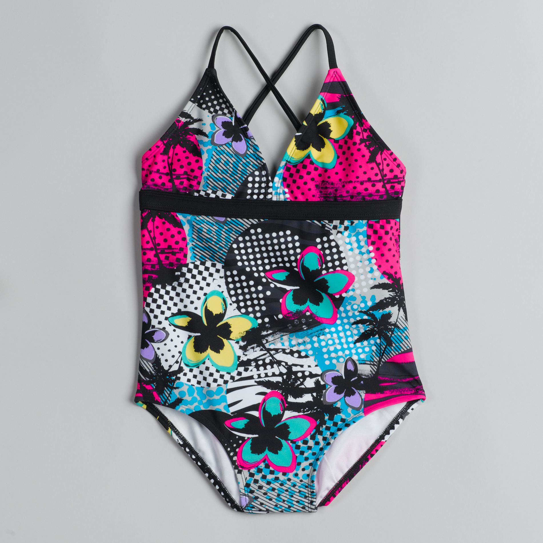 Joe Boxer Girl's Floral Beach Candy Swimsuit